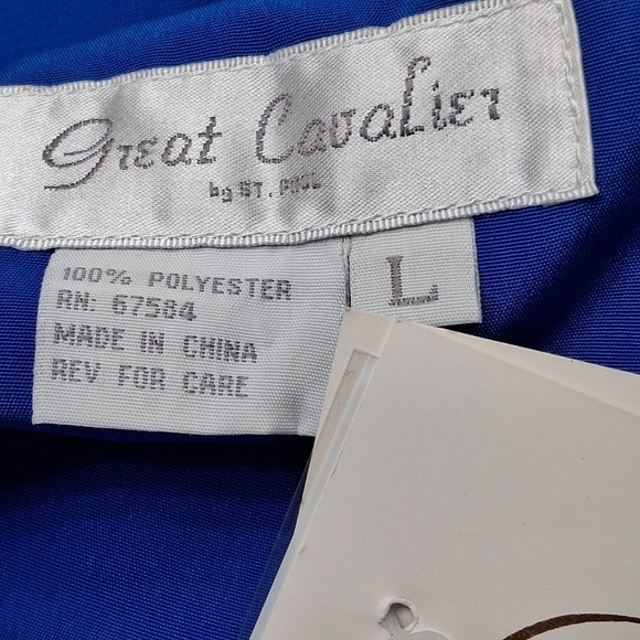 NWT Vintage Great Cavalier Royal Blue Embroidered Jacket   Size L - Picture 14 of 15
